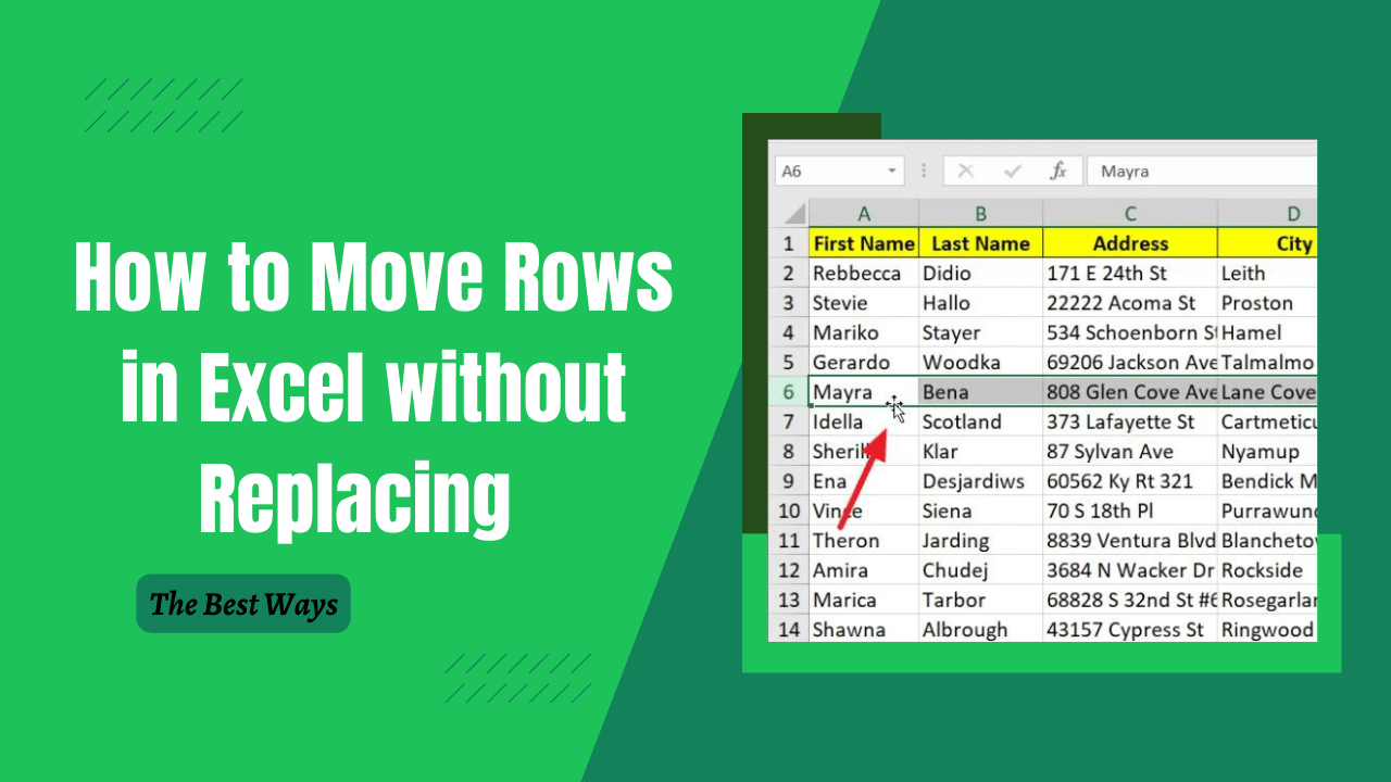 How to Move Rows in Excel without Replacing The Best Ways Earn & Excel