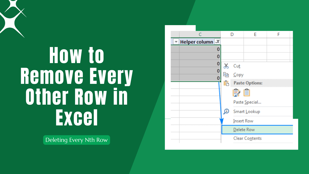 How to Remove Every Other Row in Excel Deleting Every Nth Row Earn