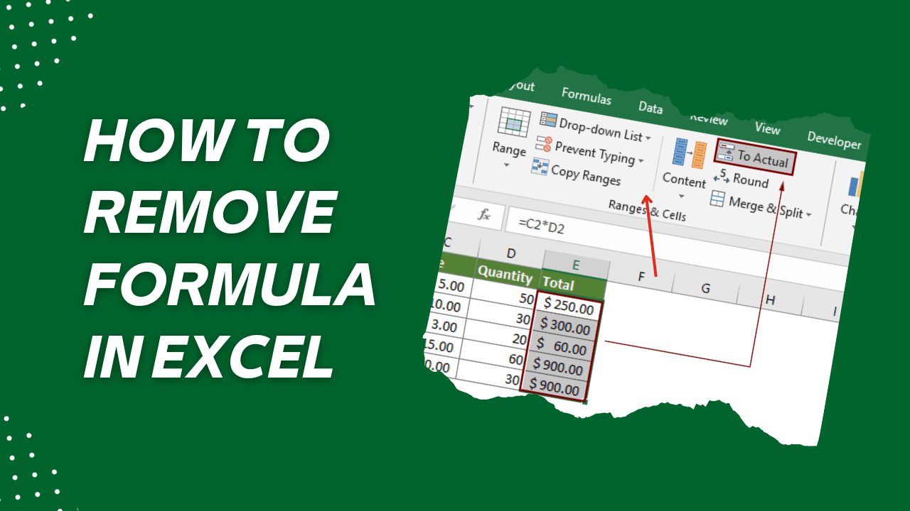 How to Remove Formula in Excel A Comprehensive Guide Earn & Excel