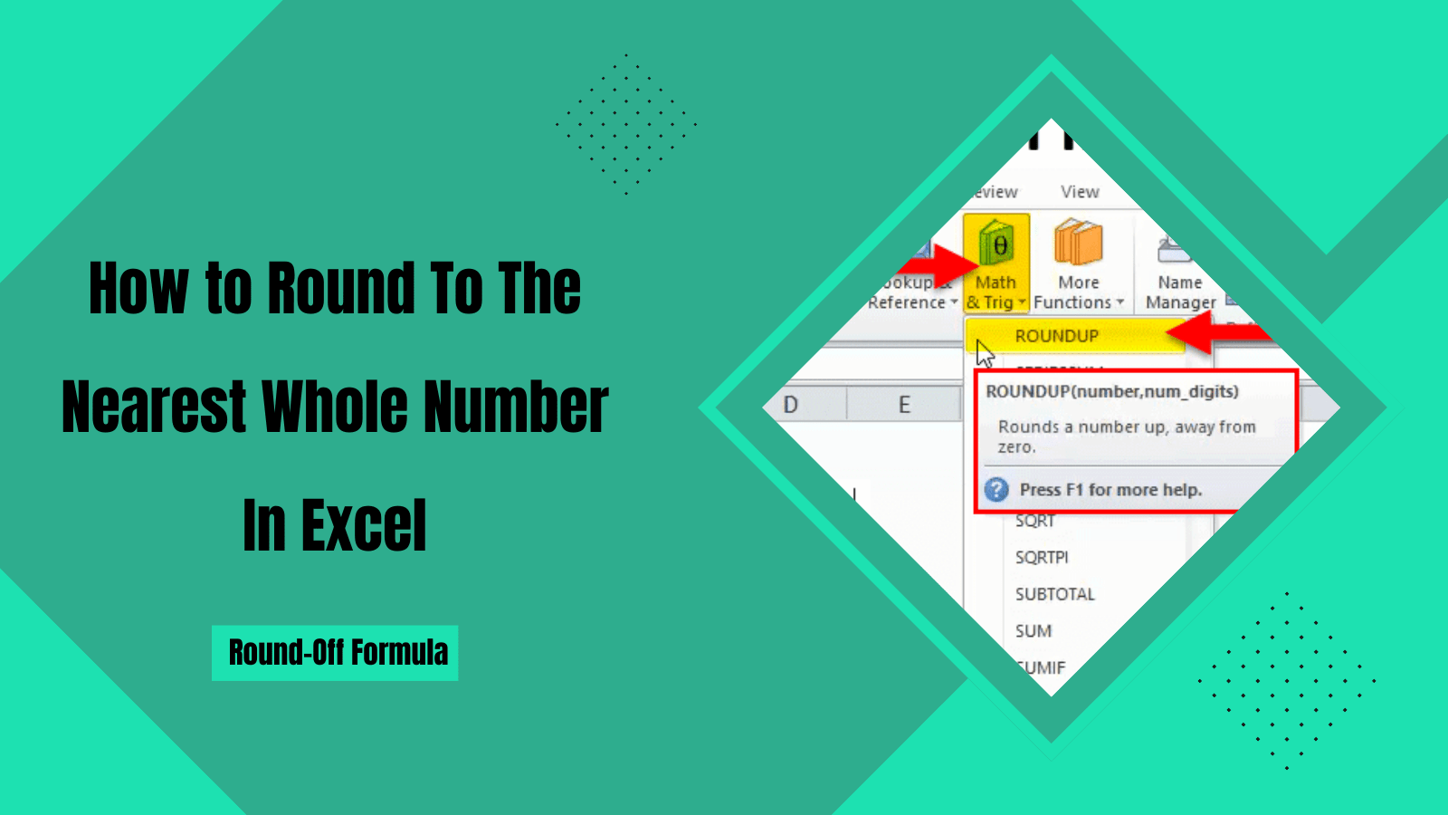 How to Round to the Nearest Whole Number in Excel RoundOff Formula