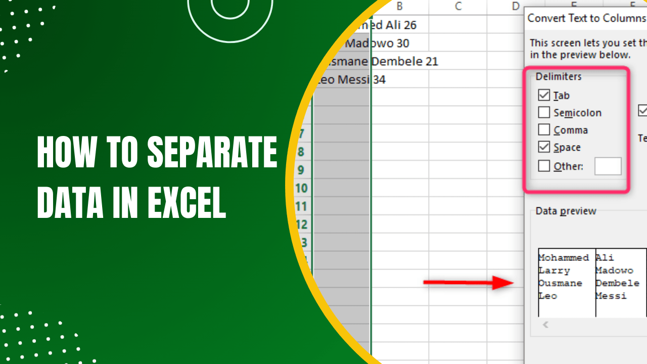 How to Separate Data in Excel A Beginner’s Guide to Data Separation