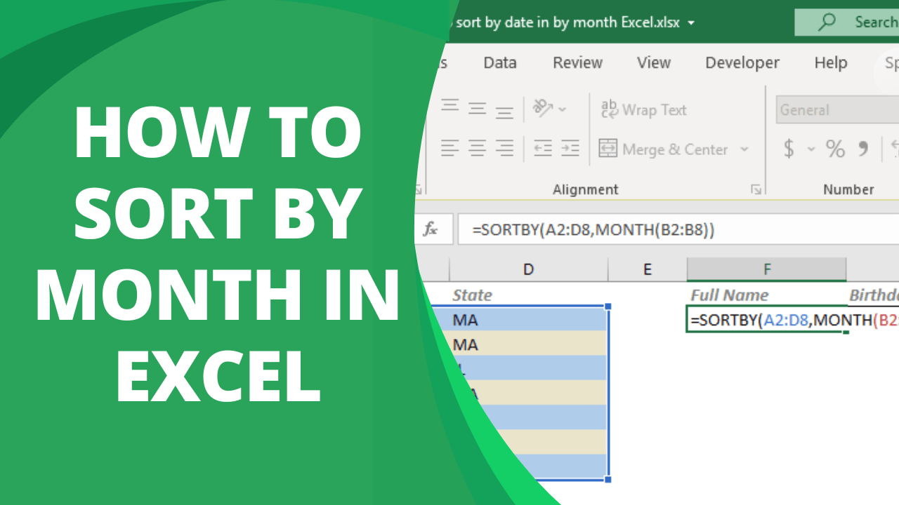 How to Sort by Month in Excel Earn & Excel
