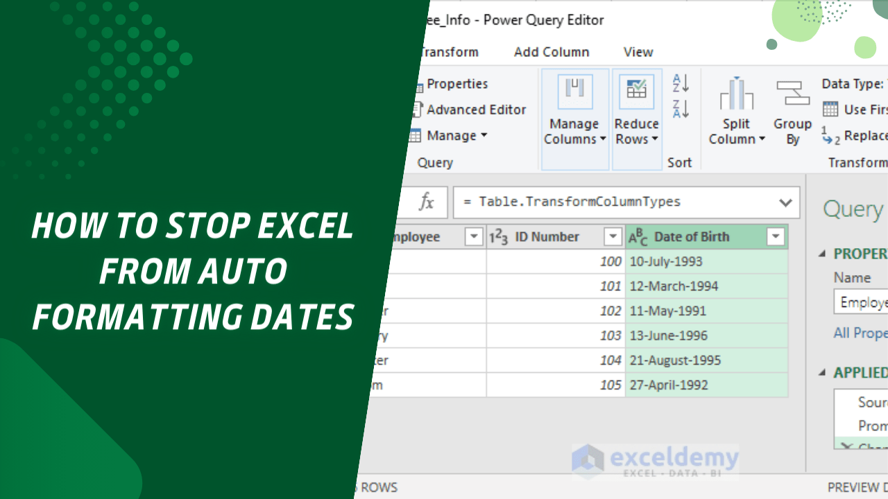 How to Stop Excel from Auto Formatting Dates Understanding the