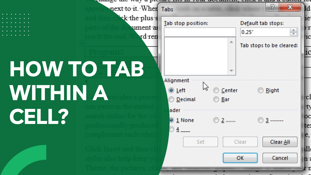 How to Tab Within a Cell? Earn & Excel