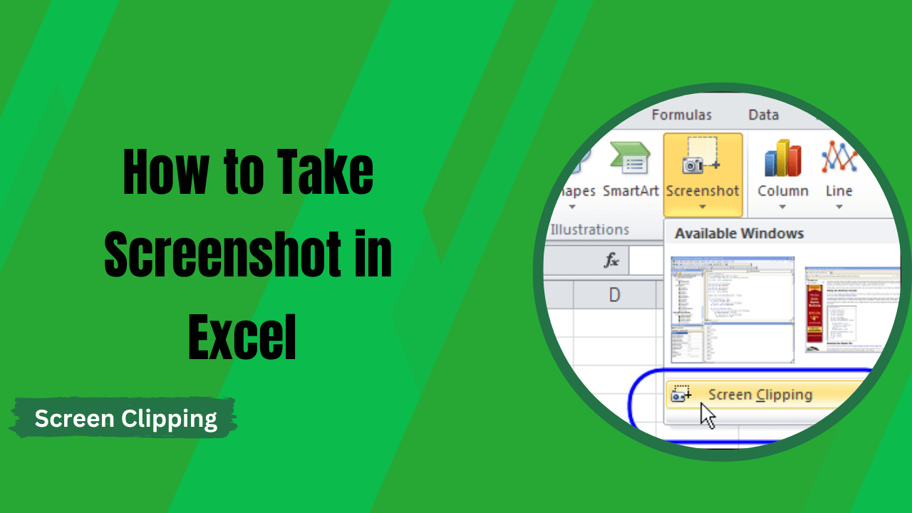 How to Take Screenshot in Excel Screen Clipping Earn & Excel