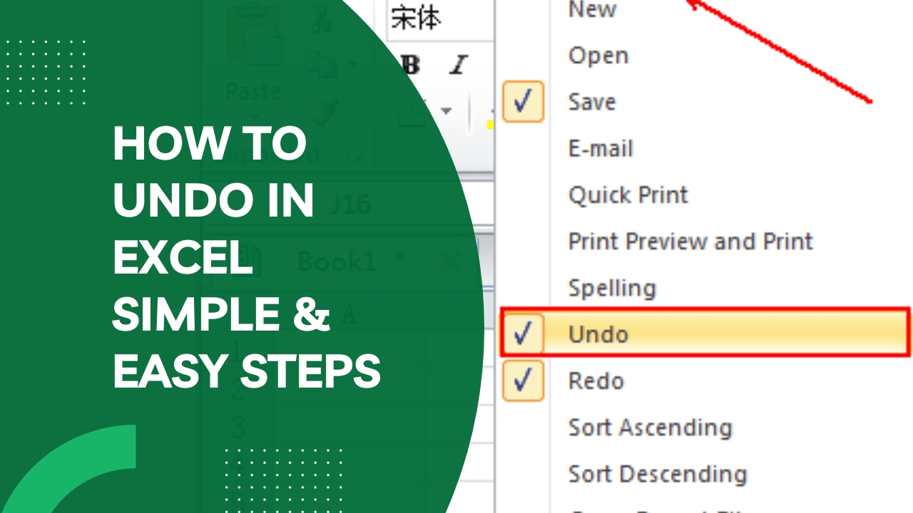 How to Undo in Excel Simple & Easy Steps