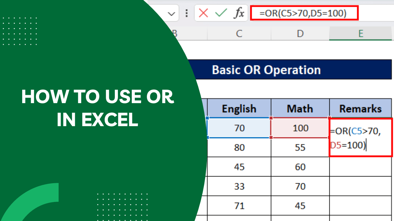 How to Use OR in Excel The Power of "OR" A StepbyStep Guide
