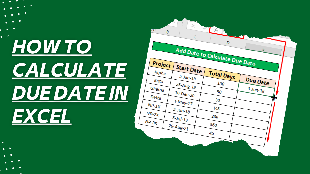 How to calculate Due Date in Excel