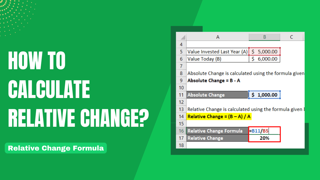 Relative Change Formula How to Calculate Relative Change Earn & Excel