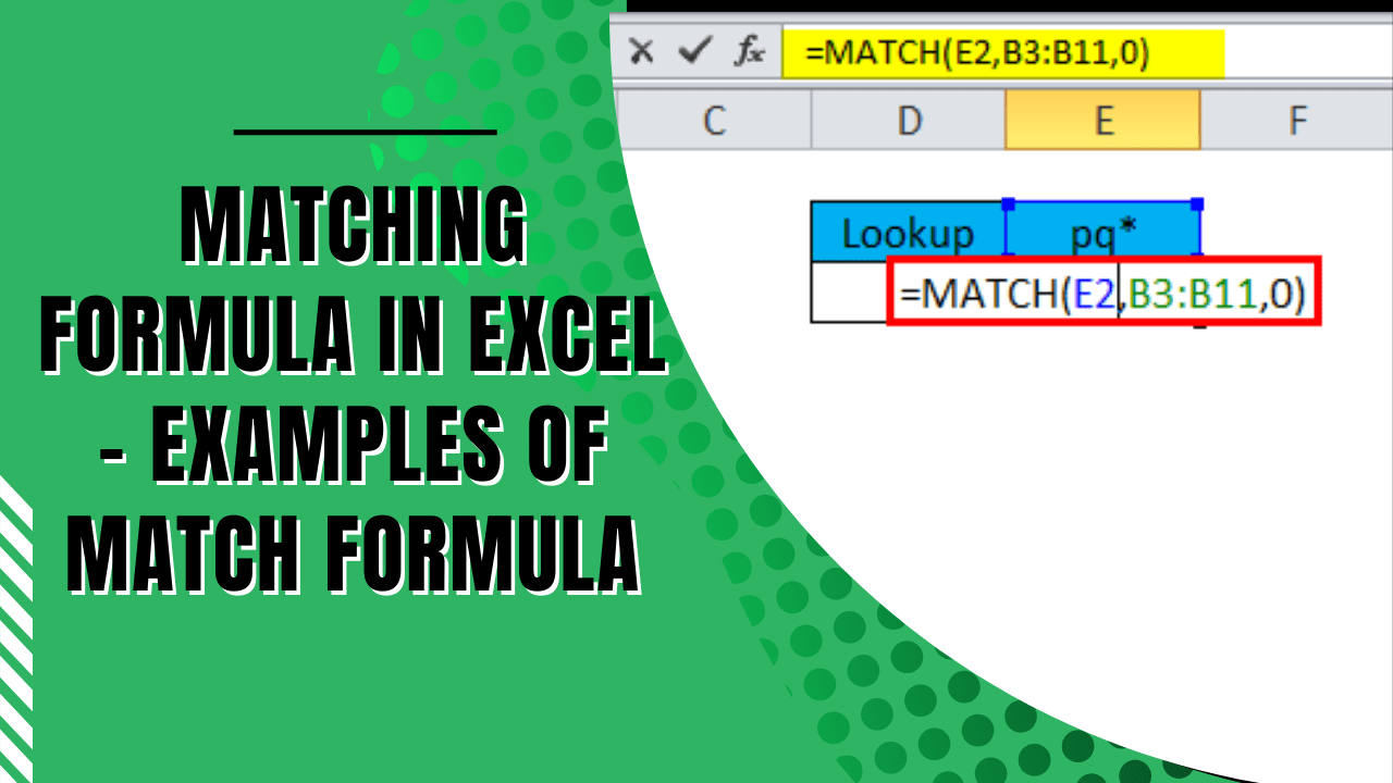 Matching Formula in Excel Examples of Match Formula Earn & Excel