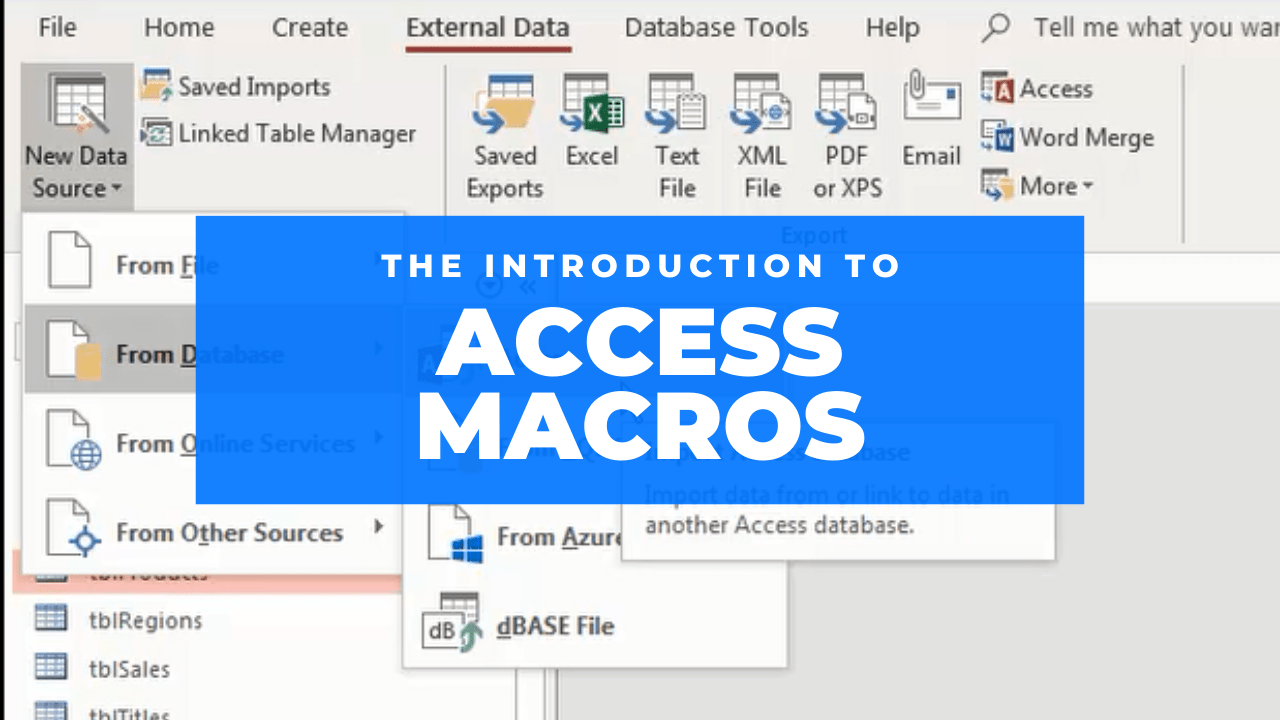 The Introduction To Access Macros Earn & Excel