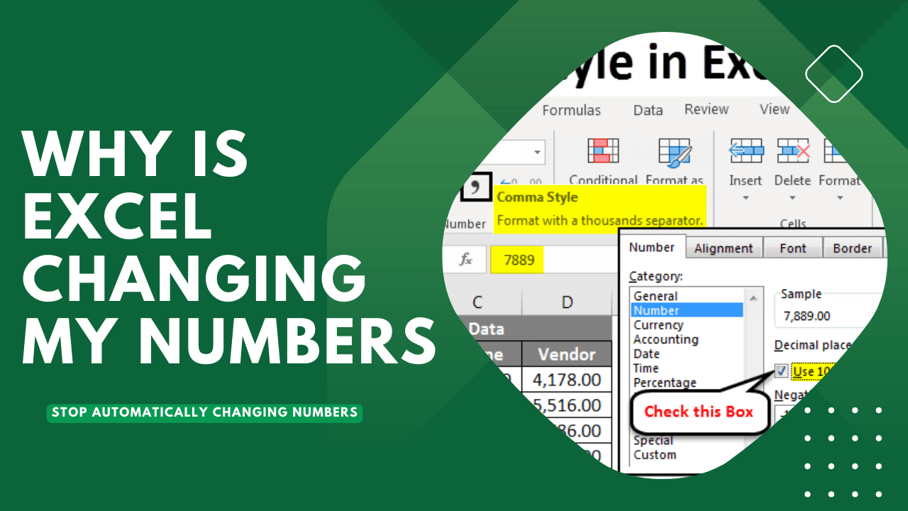 Why is Excel Changing My Numbers Stop Automatically Changing Numbers