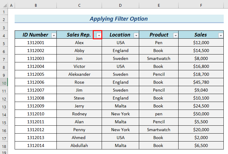 How to Filter 2 Columns in Excel Using Advanced Filter Function