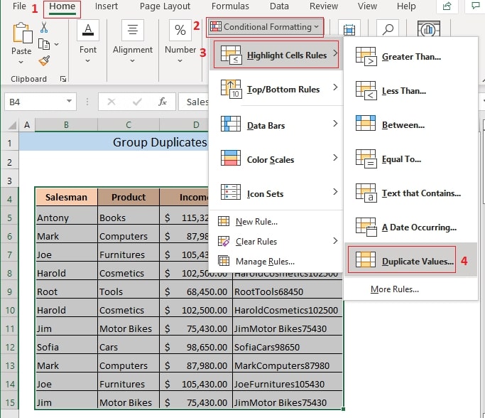 How to Group Duplicates in Excel Merge Duplicate Values Earn and Excel