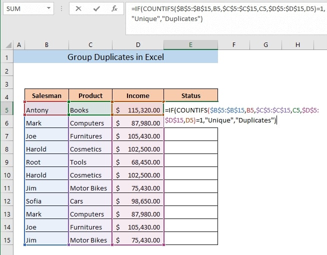 How to Group Duplicates in Excel Merge Duplicate Values Earn and Excel