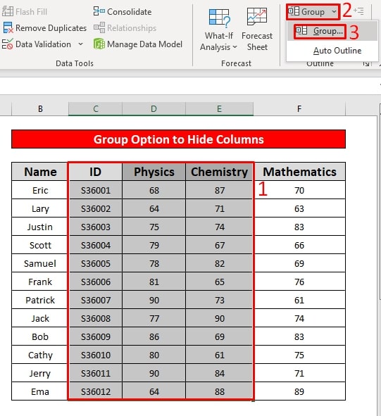 How to Hide Multiple Columns in Excel Hiding Columns and Rows Earn