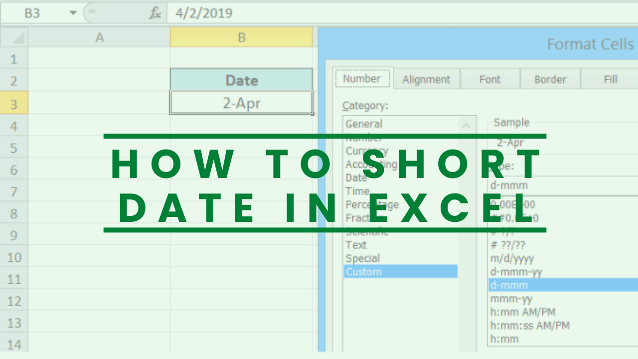 How to Short Date in Excel Apply Short Date Format Earn & Excel