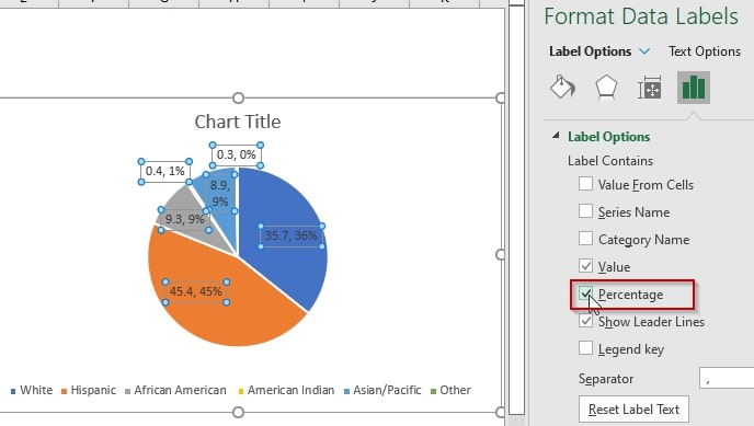 How to Add Percentages to Pie Chart in Excel – Display Percentage on