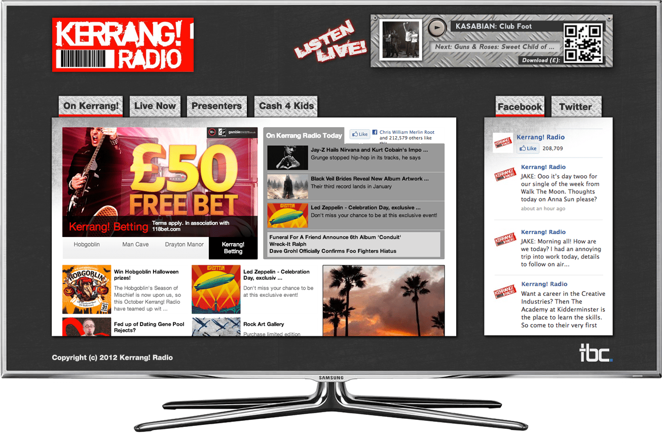 Kerrang Radio to launch Smart TV app Earshot