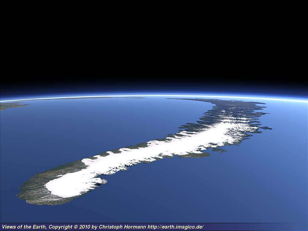 Views of the Earth Novaya Zemlya from north