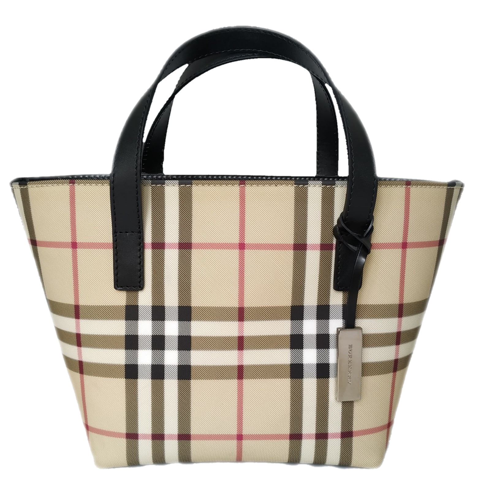 Burberry Tartan Check Coated Canvas Shopper Earth Luxury