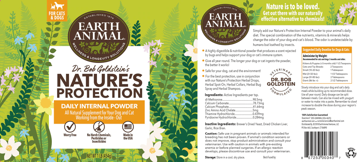 Nature’s Protection™ Flea & Tick Daily Internal Powder Earth Animal