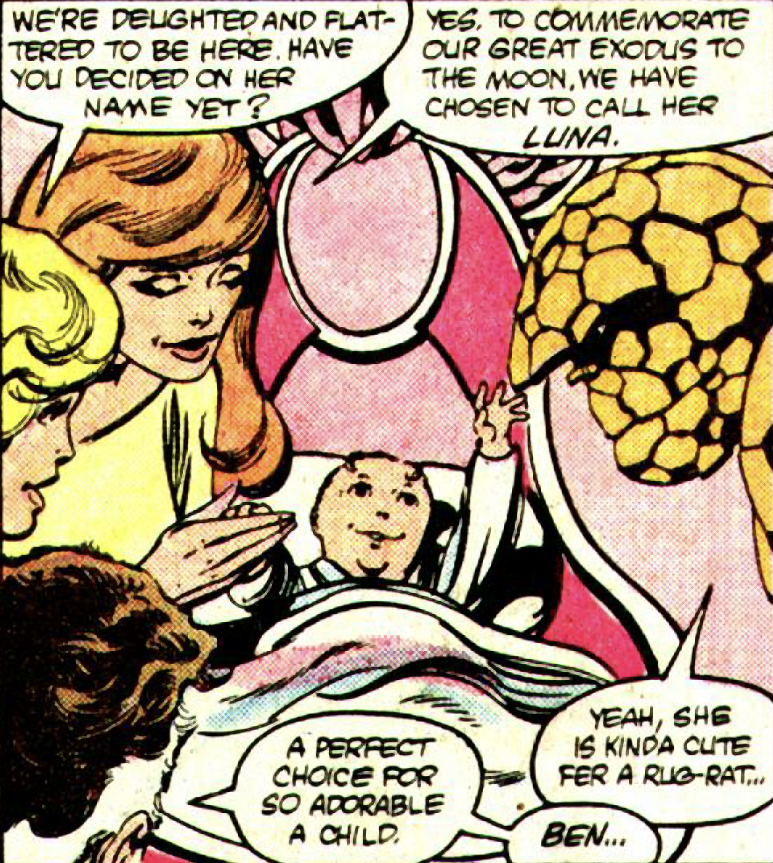 Fantastic Four 248 (1982) Luna gets her name Earth's Mightiest Blog