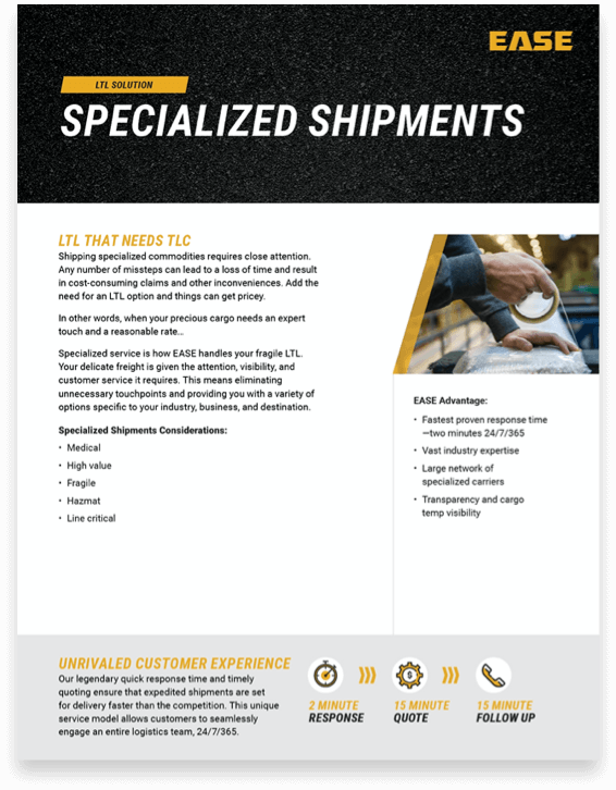 Specialized Shipping Services Hazmat Shipping Columbus OH EASE