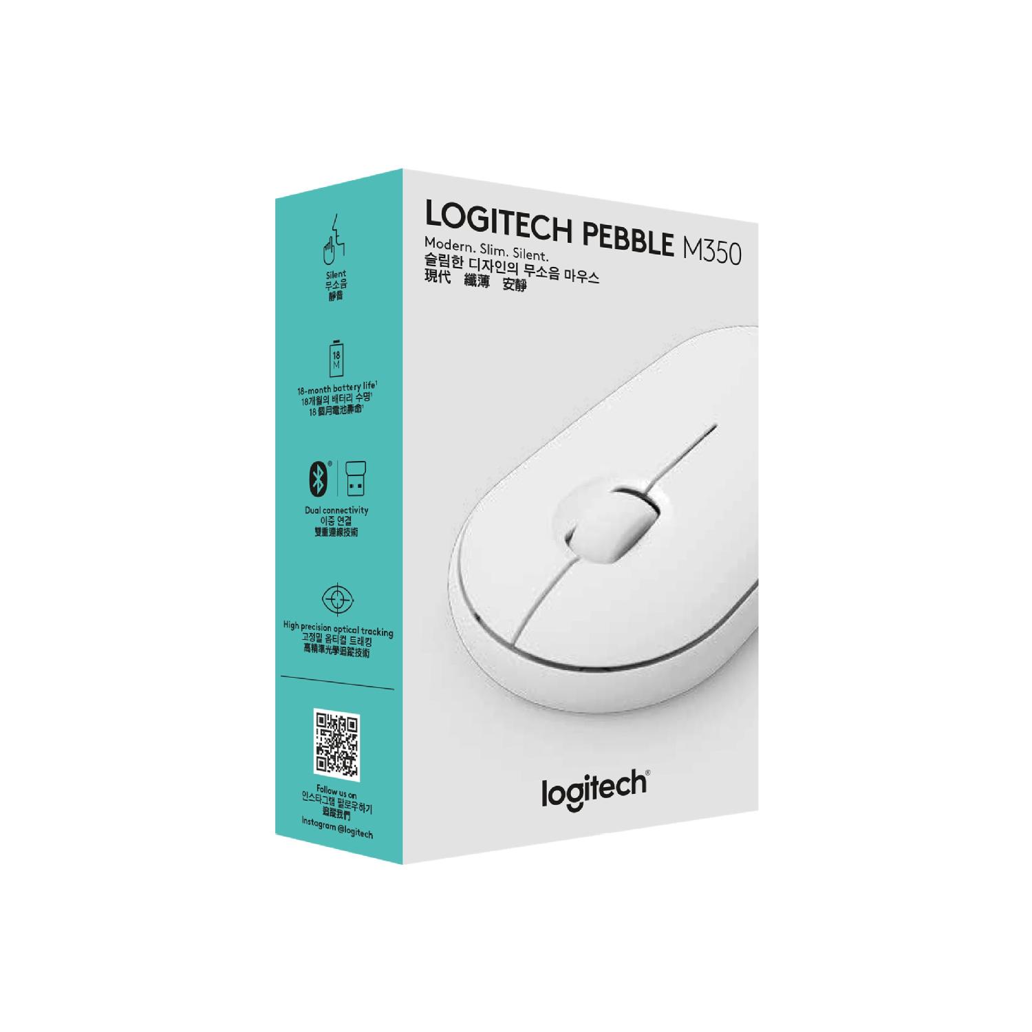 Logitech Pebble M350 Wireless Mouse (Off-White) – EaseTec