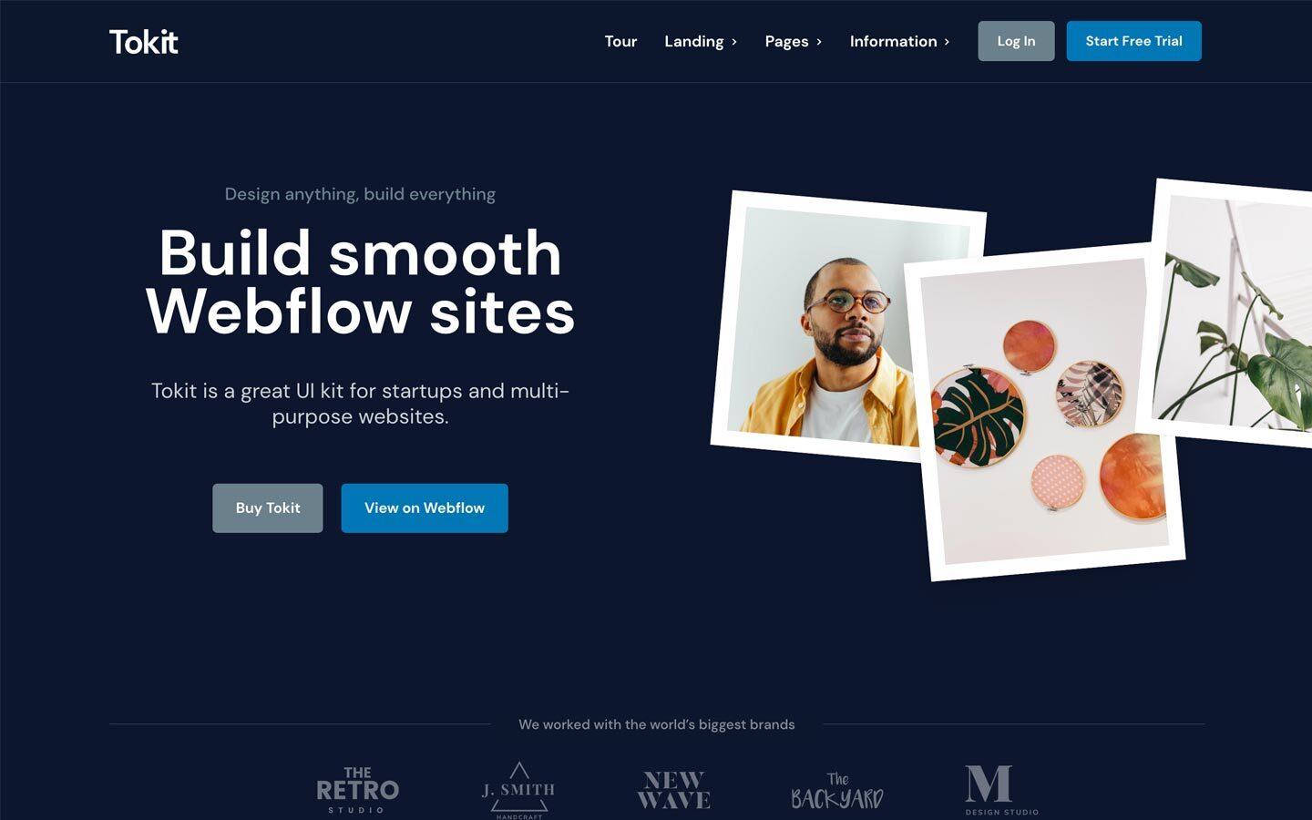 Tokit Startup Webflow Template Ease Template