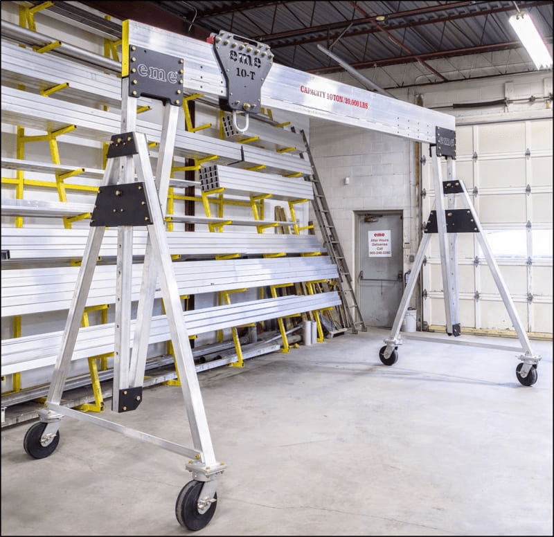 10 ton Aluminum Gantry Crane / 20,000 lbs Easily Moved Equipment
