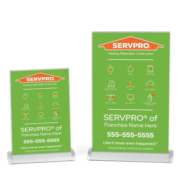SERVPRO. Tabletop Retractable Banners