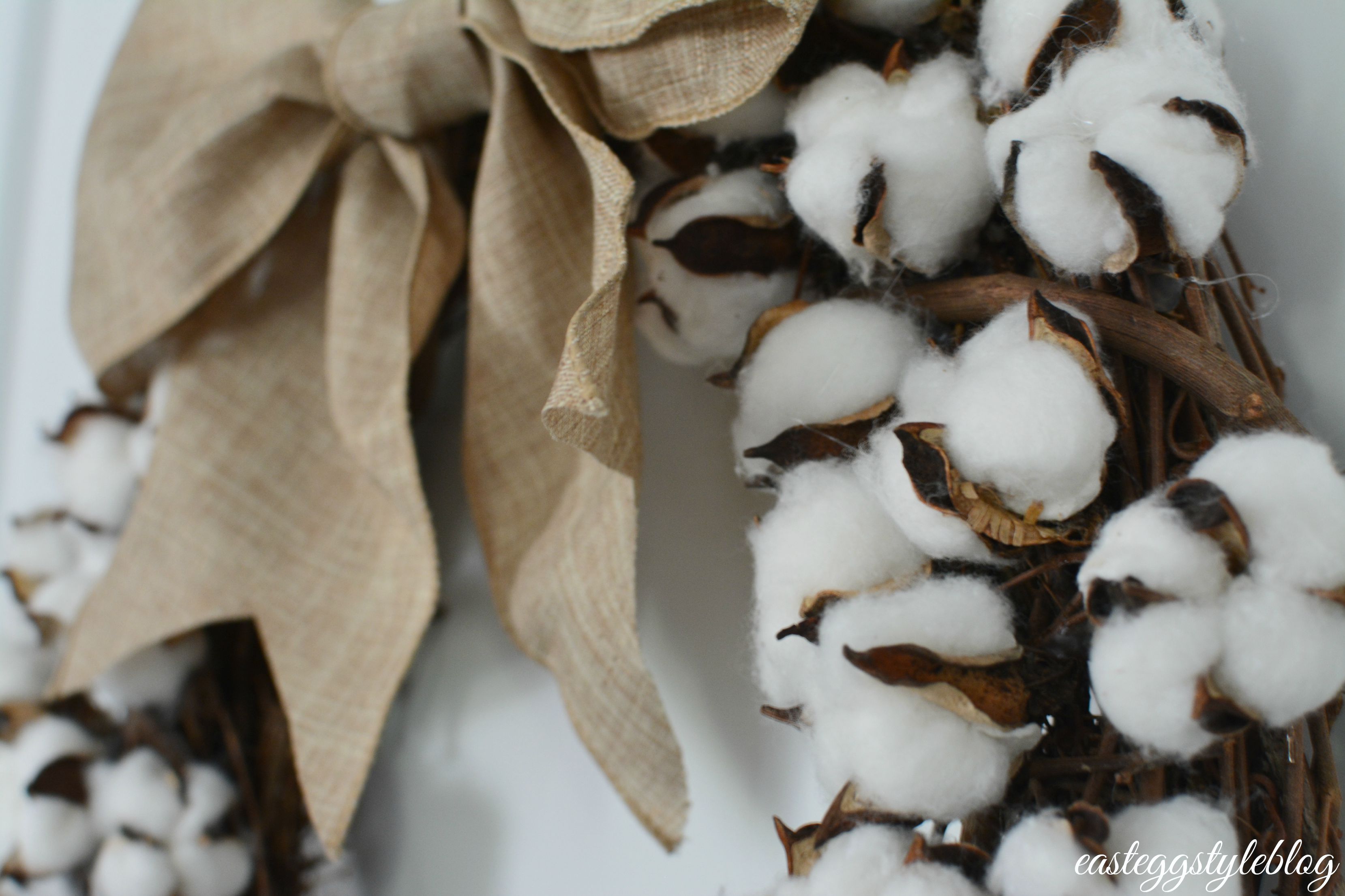 DIY Fall Cotton Wreath