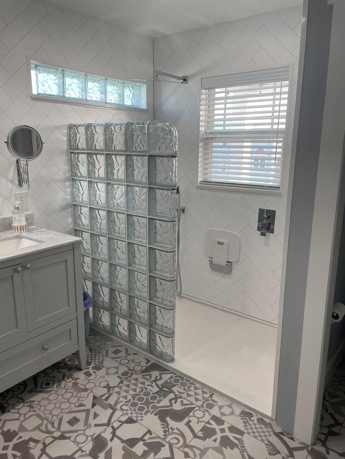 Glass Block showers, glass block shower kits