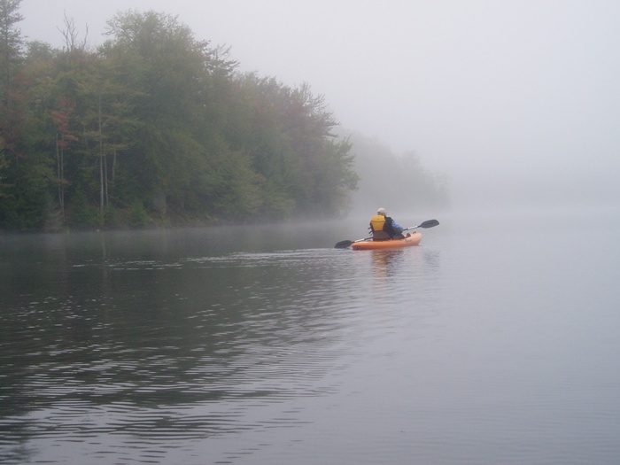 Paddling The Green River Reservoir In Hyde Park, Vermont