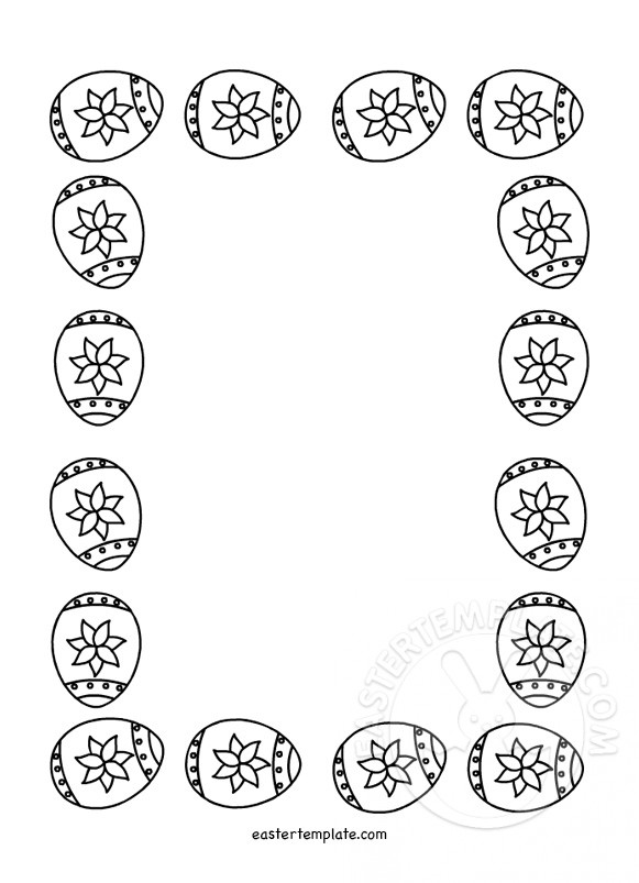 eastereggsframeborder Easter Template
