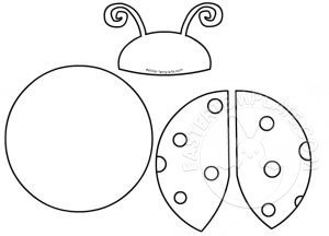 Printable Ladybug Cut Out Pattern - Easter Template