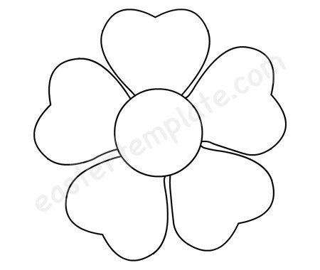 Large printable flower shape - Easter Template