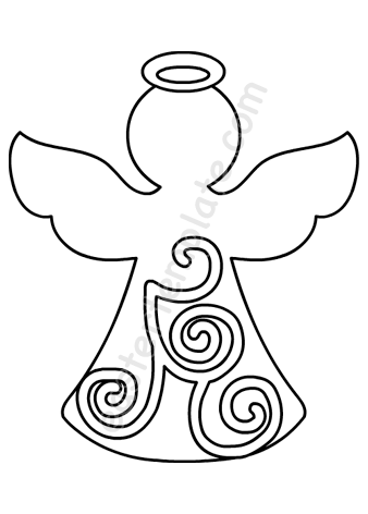 Angel craft template printable | Easter Template