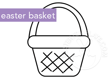 Free Easter basket shape - Easter Template