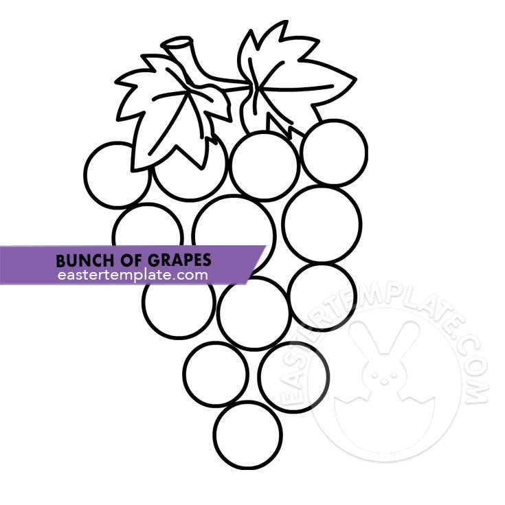 Bunch of grapes template printable Easter Template