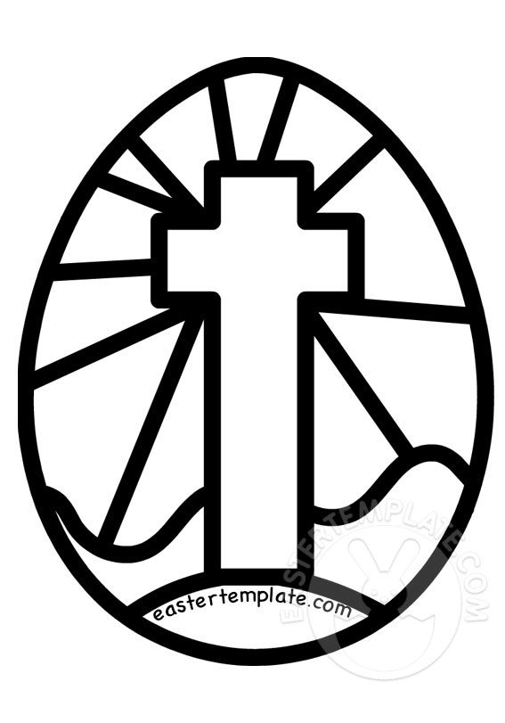 Easter Cross Suncatcher Easter Template