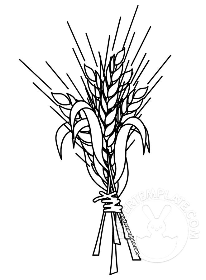 Bundle of wheat Easter Template