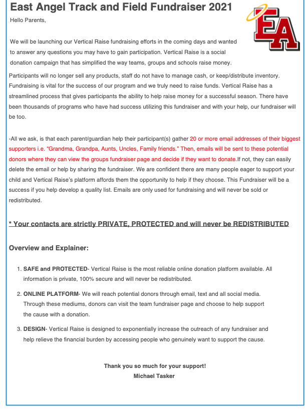 Vertical Raise Fundraiser Denver East Track & Field