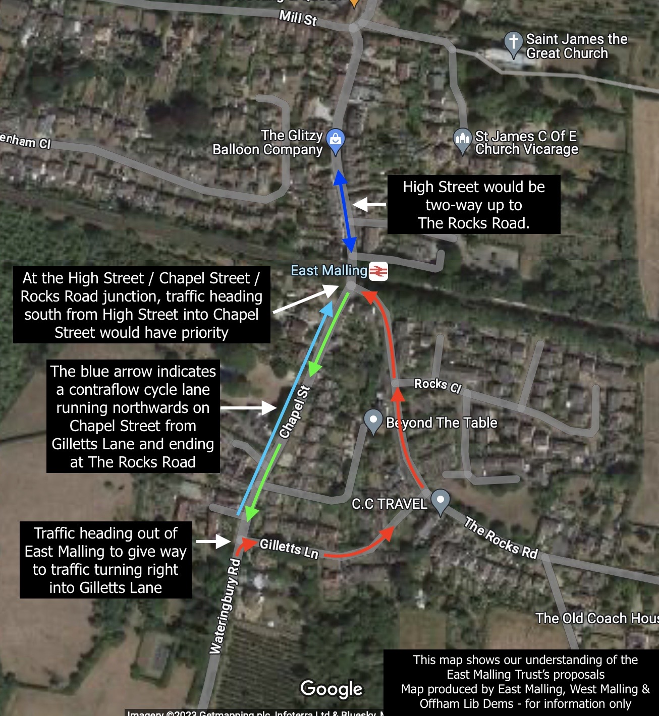Surprising proposal for an East Malling oneway system… East Malling