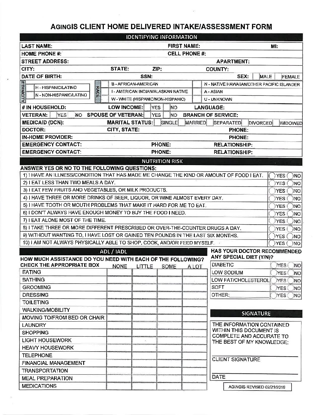 Homebound Application East Missouri Action Agency