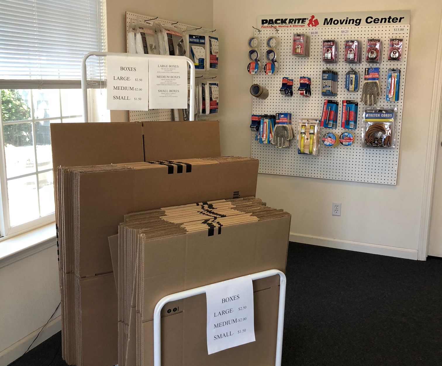 Supplies Redding CA East side road self storage