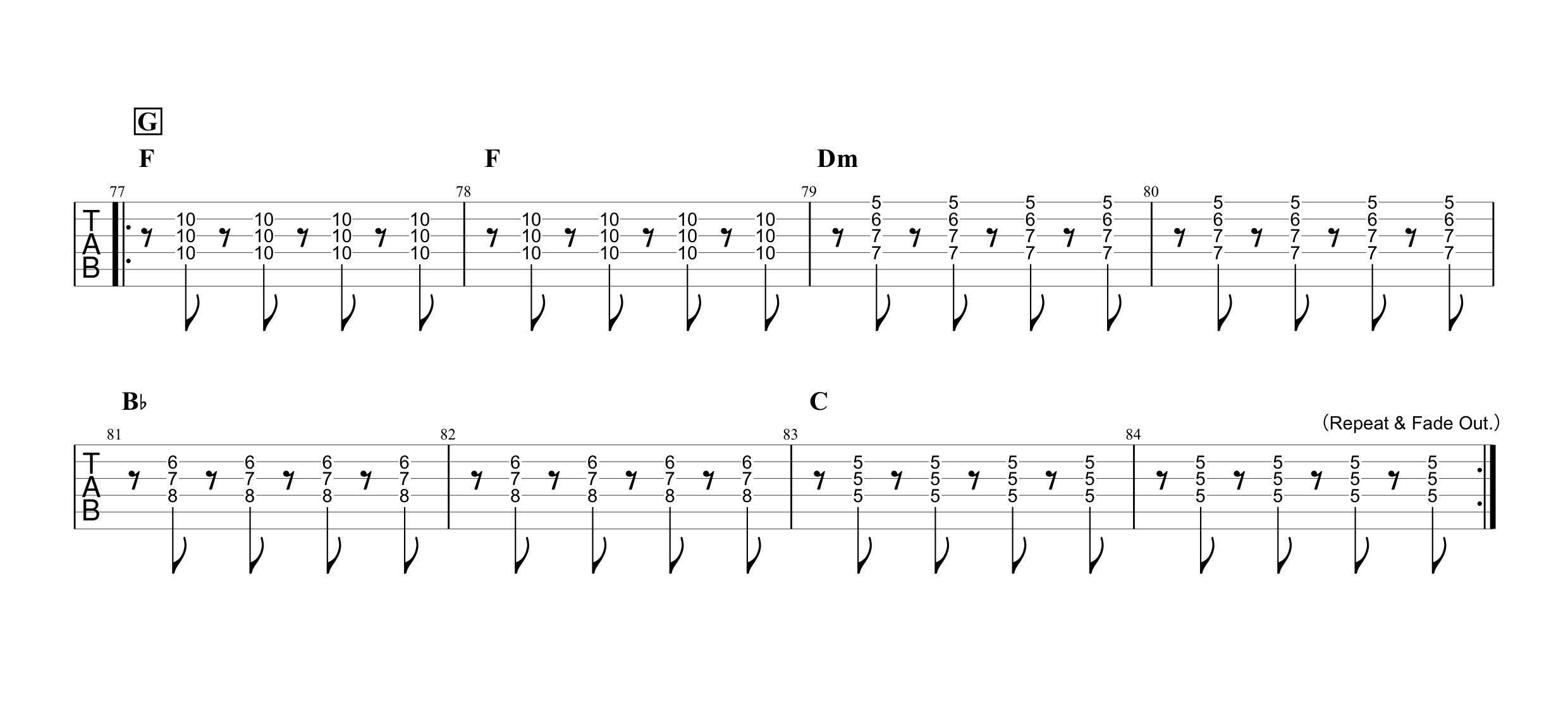 【Diamonds（ダイアモンド）／PRINCESS PRINCESS】無料ギターTAB譜｜リードギターほぼ完コピVer. Easy