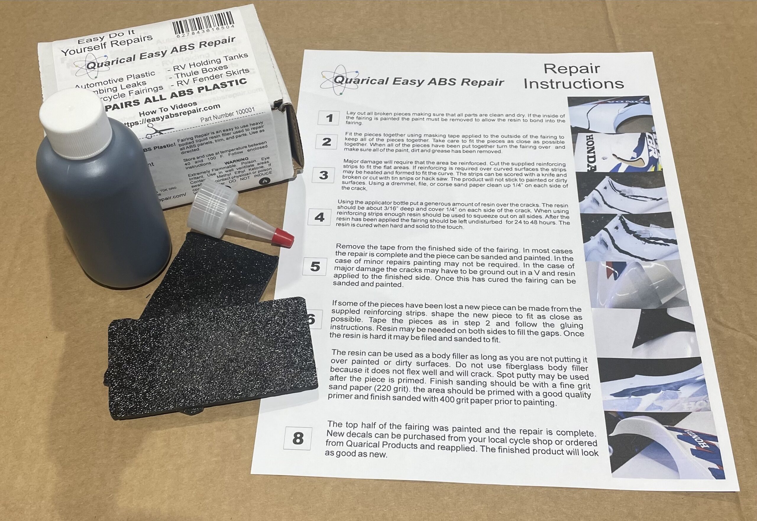 Quarical Fairing Repair Kit | Easy ABS Plastic Repair