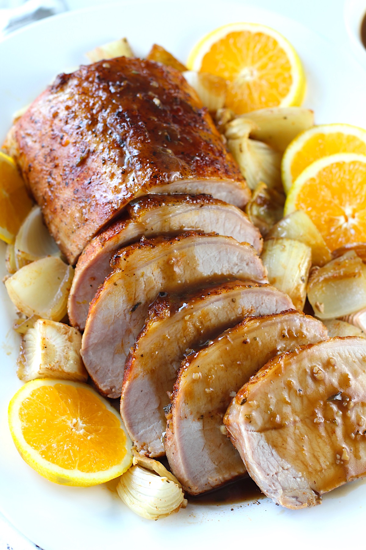 Pork Ribeye Roast with Garlic Ginger Orange Sauce Easy Brazilian Food